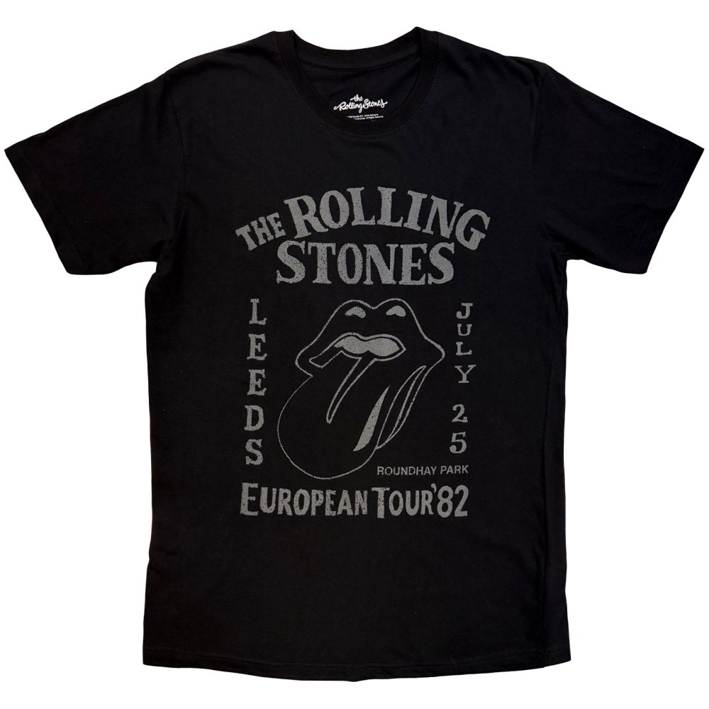 The Rolling Stones - European Tour '82 Mens Tshirt - Black